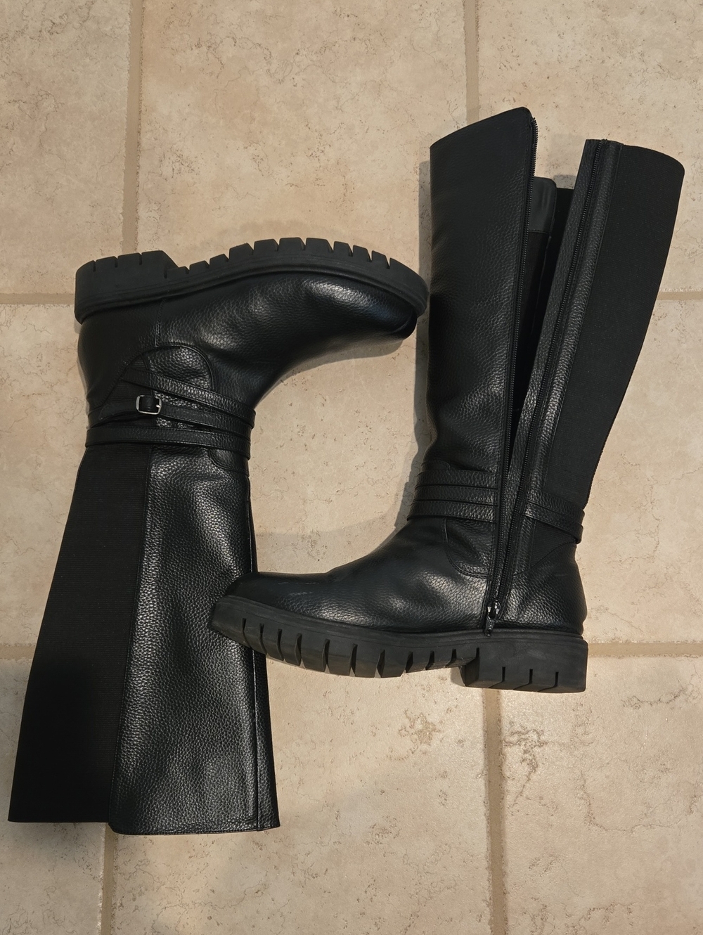 EUC--Knee High Black Riding Boots - Picture 2 of 6